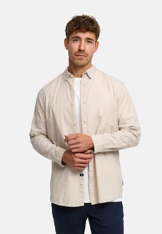 INDICODE JEANS Button Up Shirt 'Kamby' in Beige