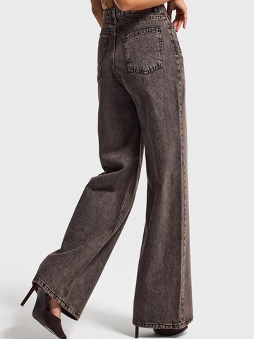 IT'S BASIC Wide leg Jeans 'Olea Wide High Rise Jeans' in Brown