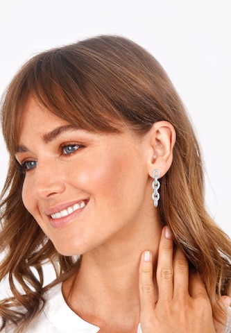 Boucles d'oreilles 'Chunky' ELLI en argent : devant