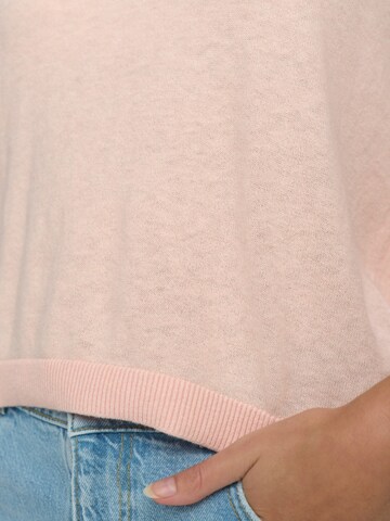 NÜMPH Strickpullover mit Halbarm 'NUCALLY SS PULLOVER' in Pink