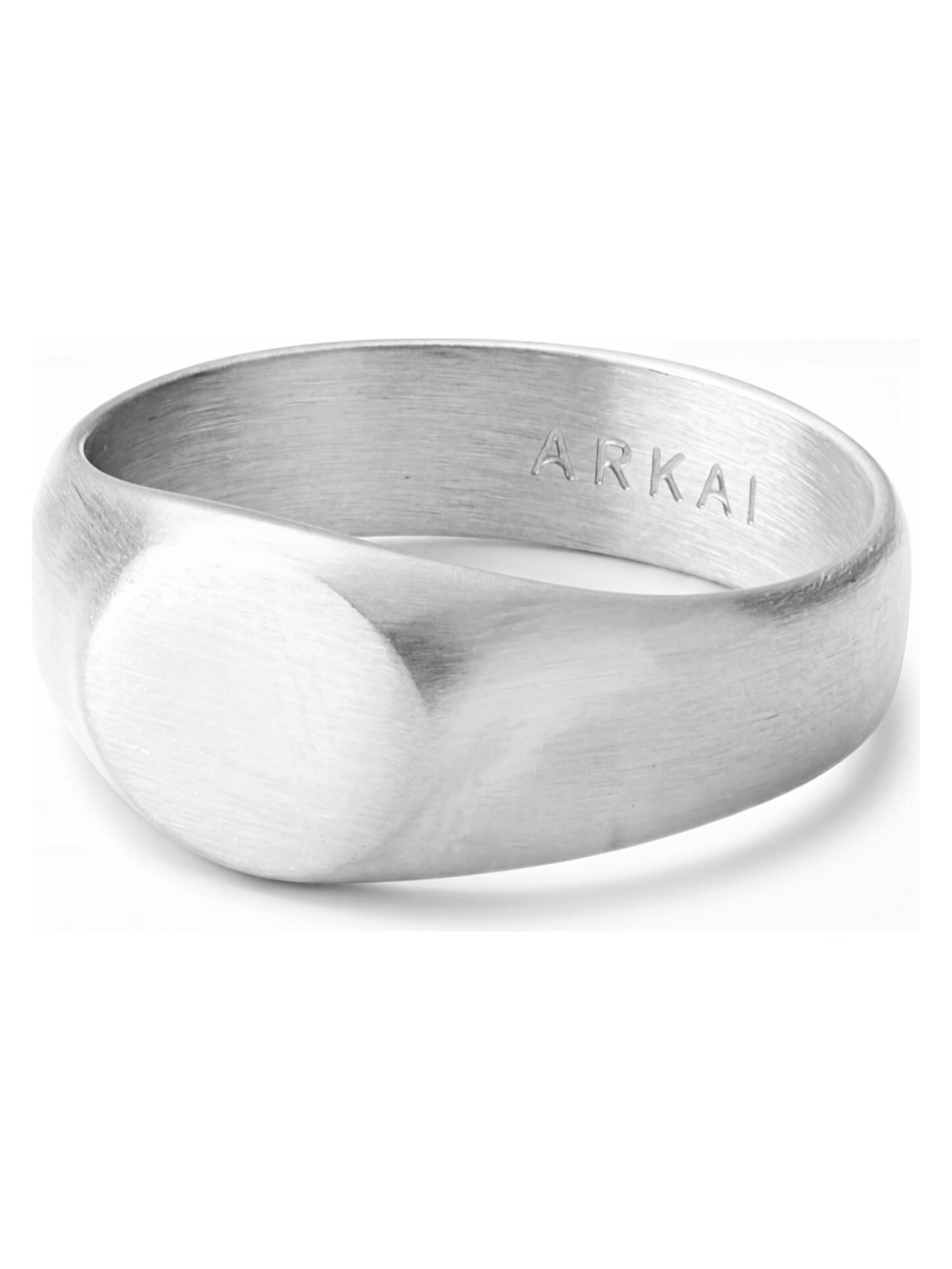 Arkai Ring 'Organic' in Silver: front