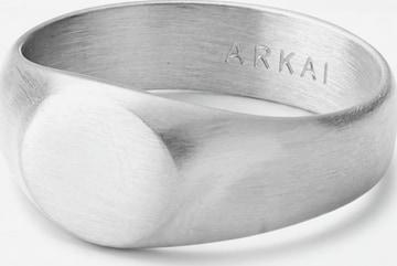 Arkai Ring 'Organic' in Silver: front