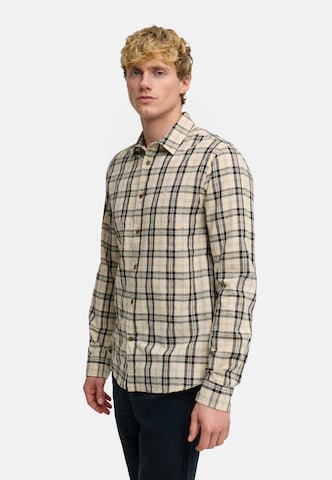 Kronstadt Regular fit Zakelijk overhemd 'Kiefer' in Beige
