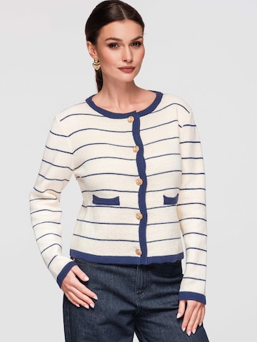Ombre Strickjacke in Blau: Vorderseite
