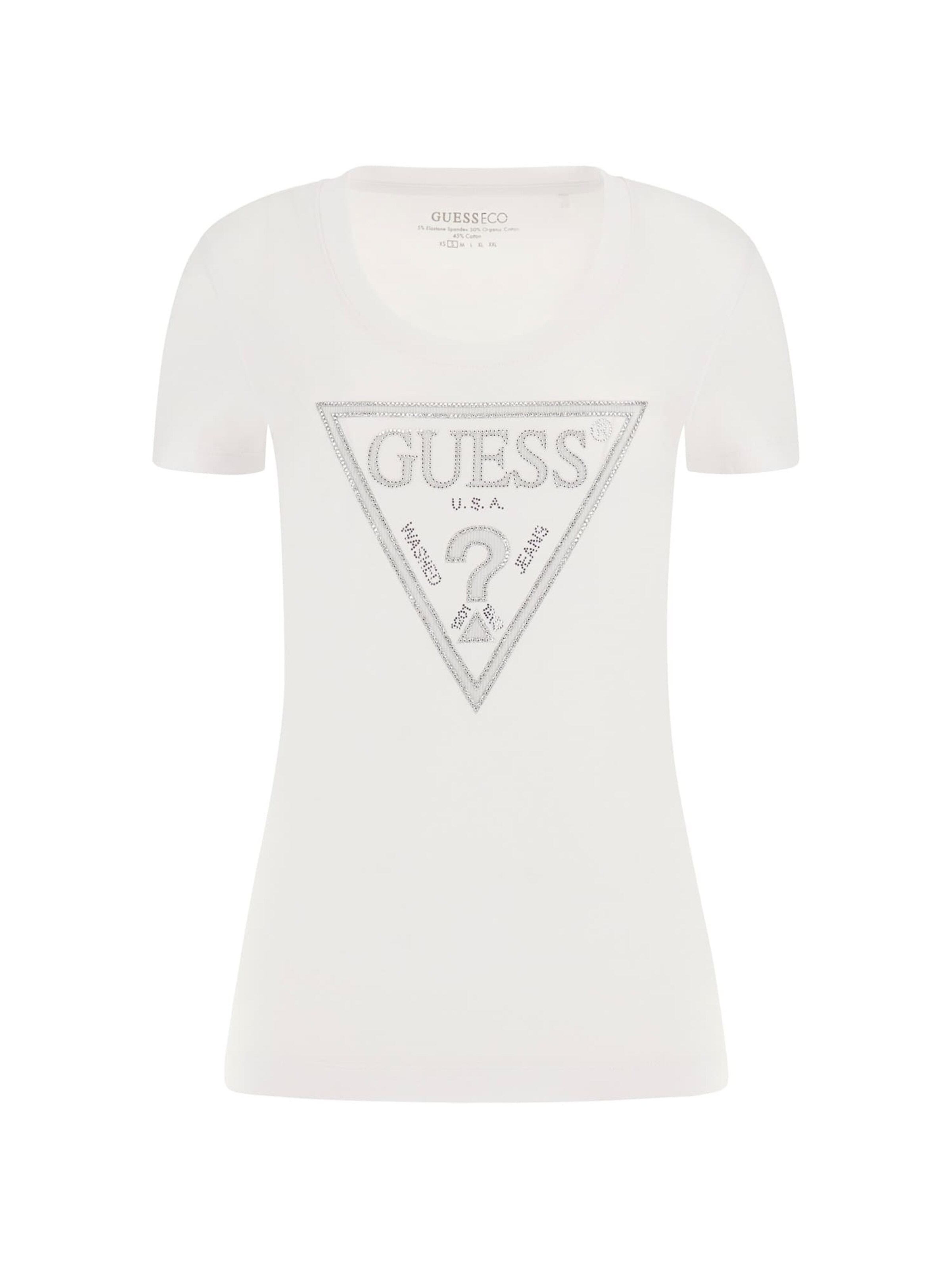 GUESS Majica | bela barva: sprednja stran