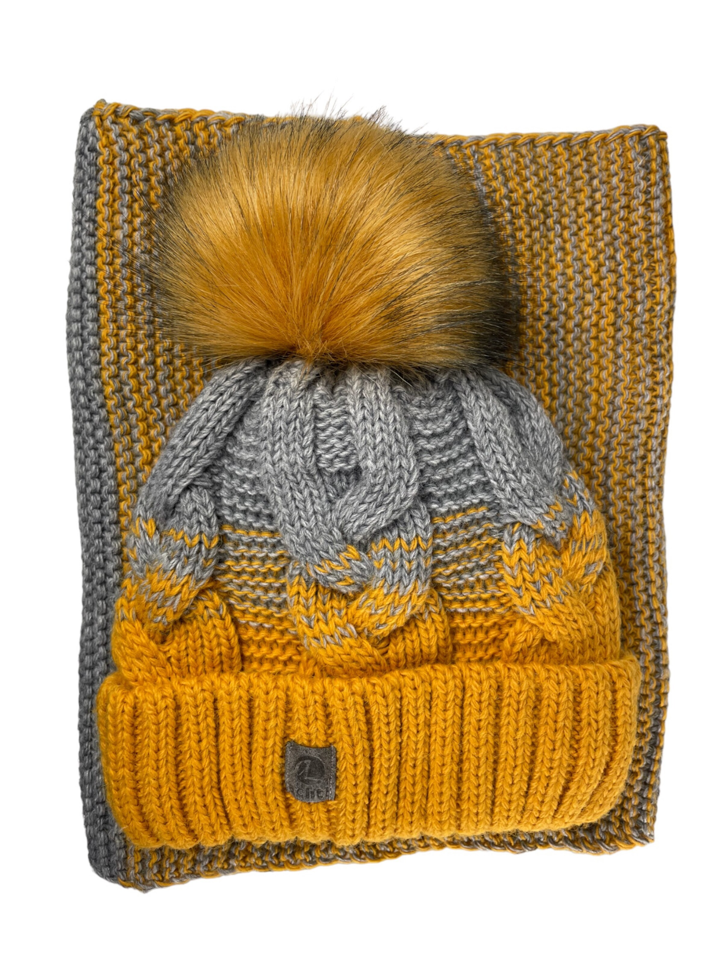 Kumixi Beanie 'Set' in Yellow: front