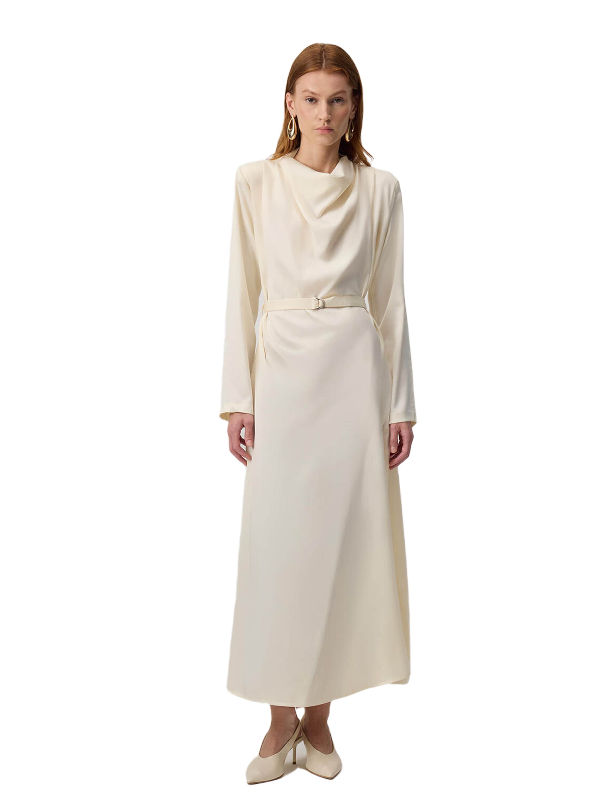 Touche Prive Dress in Beige: front