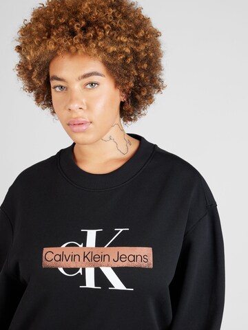 Sweat-shirt Calvin Klein Jeans Plus en noir