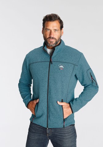 Man's World Fleece Jacket in Green