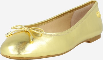 Lauren Ralph Lauren Ballerina 'JAYNA' in Goud: voorkant