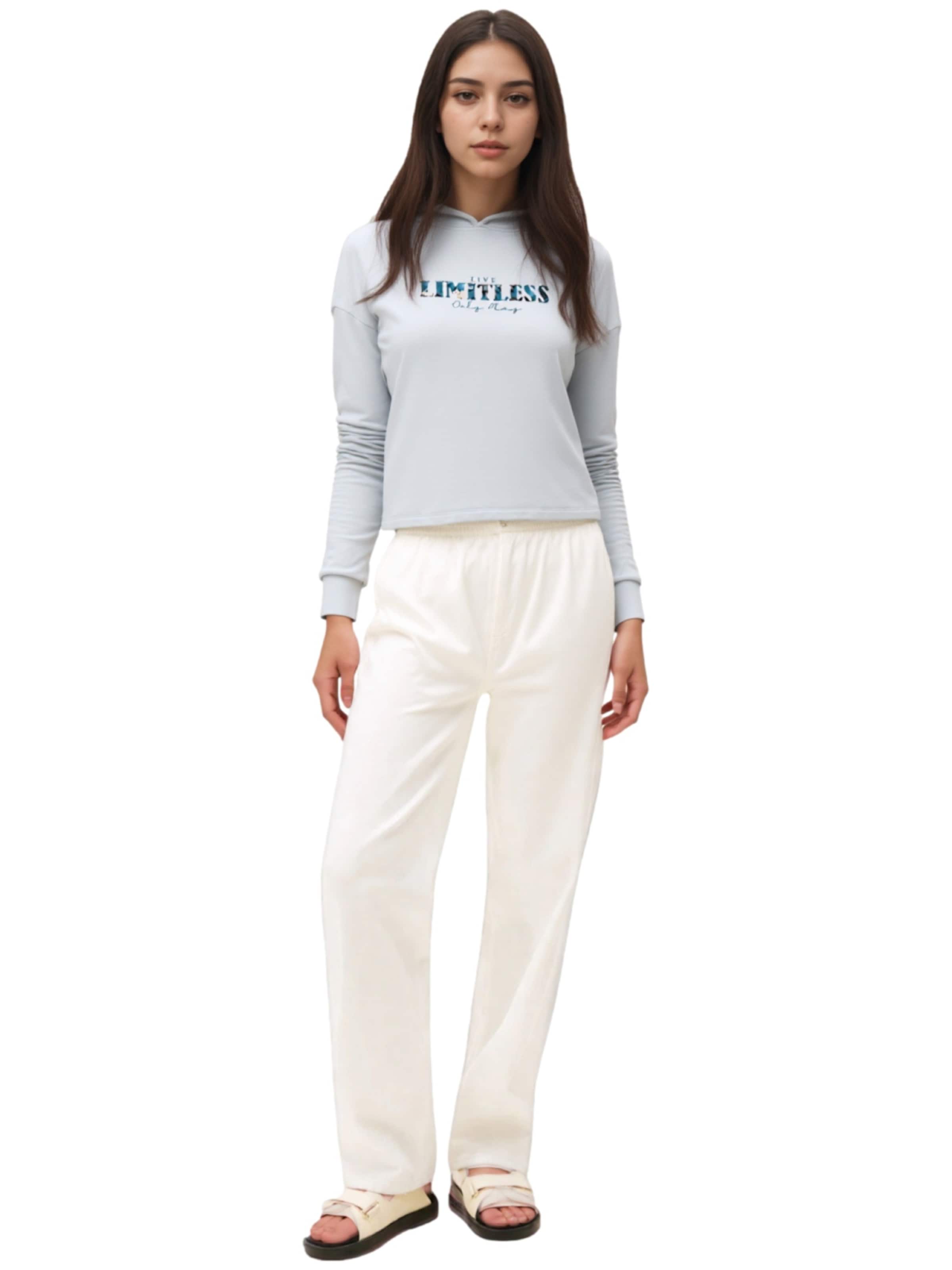 ONLY PLAY Sweatshirt 'Ja' in Grijs: voorkant