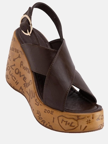 Limoya Sandals in Brown: front