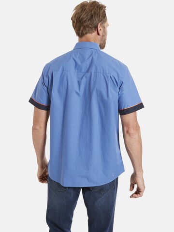 Jan Vanderstorm Comfort fit Overhemd 'Baldem' in Blauw