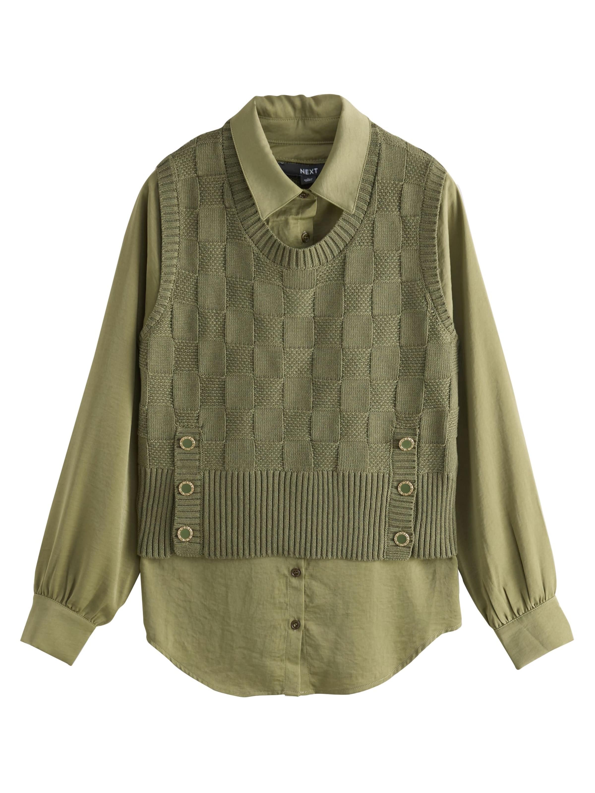 Pulover de la Next pe verde: față