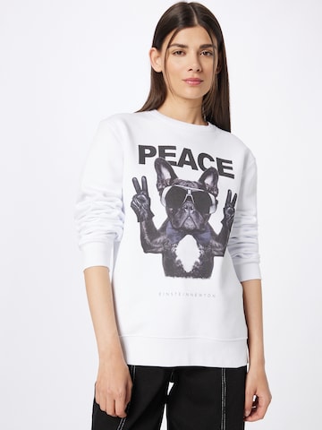 EINSTEIN & NEWTON Sweatshirt 'Frenchie Peace' in Weiß: predná strana