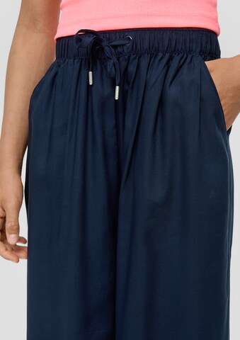 Wide Leg Pantalon s.Oliver en bleu