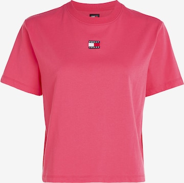 T-shirt Tommy Jeans en rose : devant