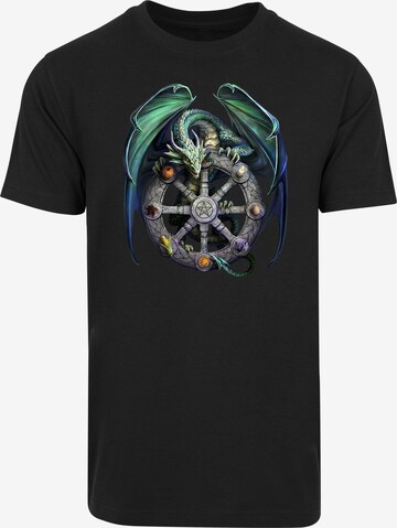 Merchcode Shirt 'Anne Stokes - Year of the Magical Dragon' in Zwart: voorkant