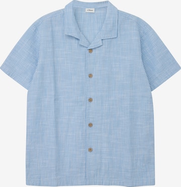 s.Oliver Regular Fit Hemd in Blau: Vorderseite