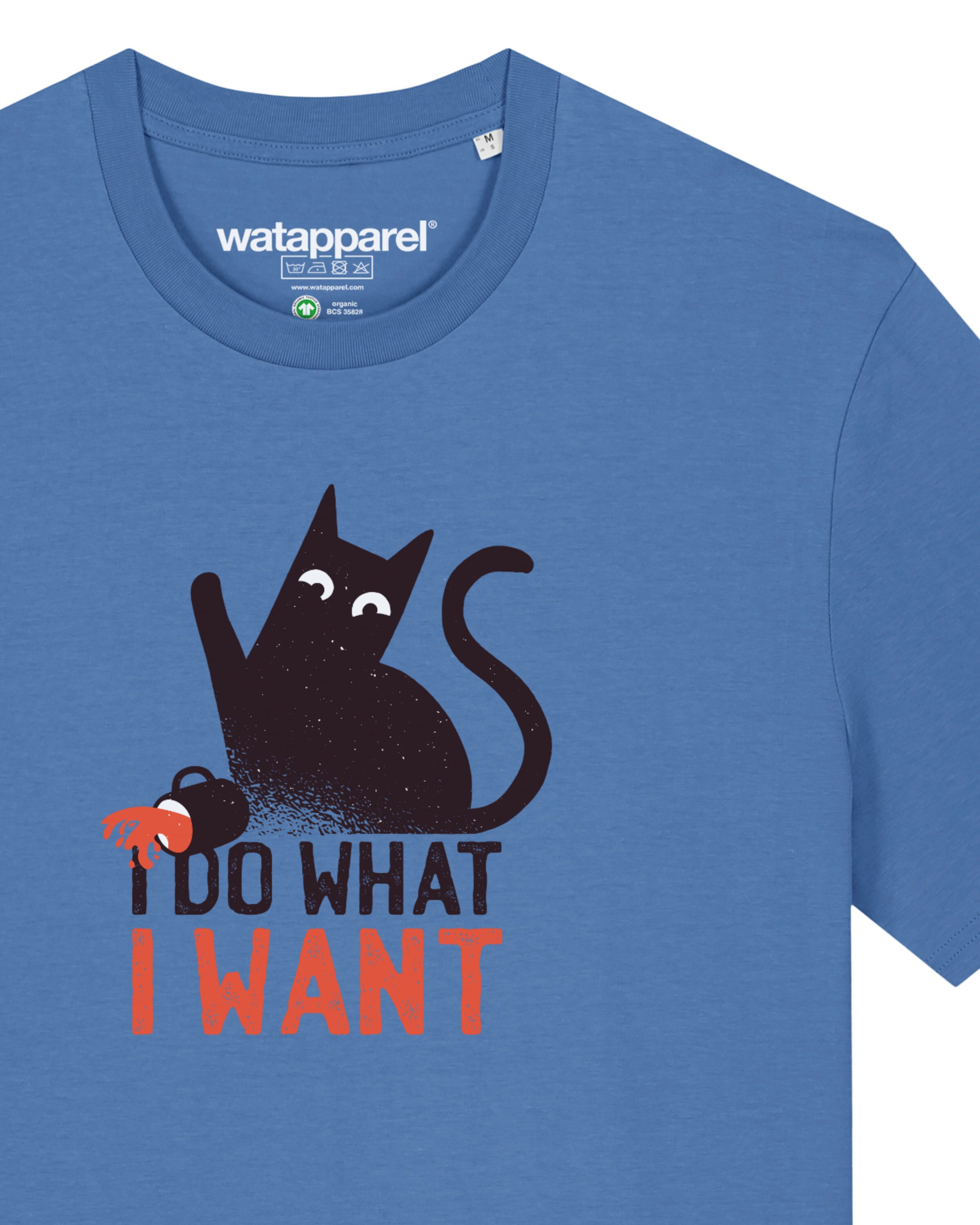 T-Shirt 'Cat' Watapparel en bleu