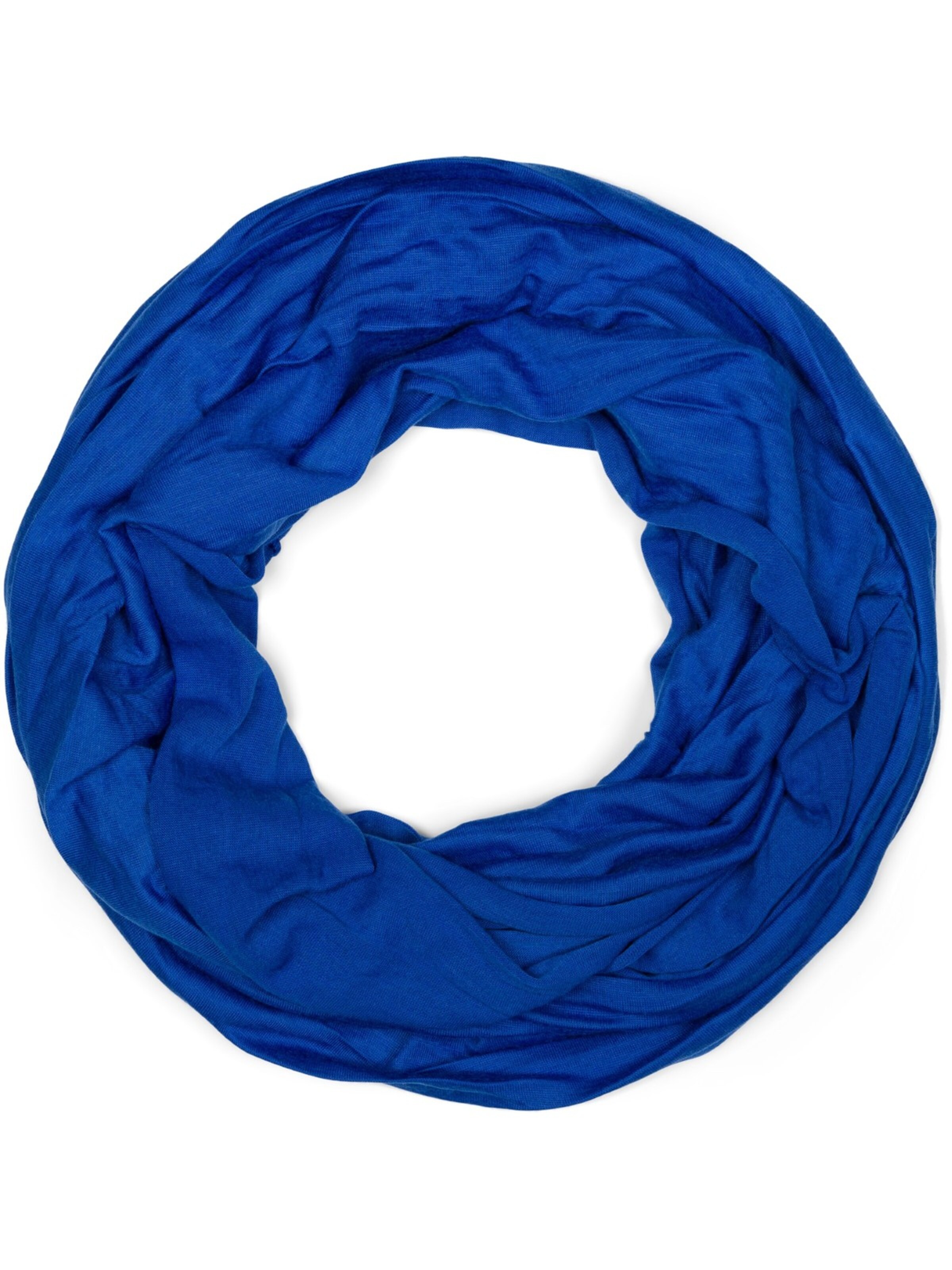 styleBREAKER Schlauchschal 'Jersey Loop in Crash Optik'‌‌‌‌‌‌ in Blau: Vorderseite