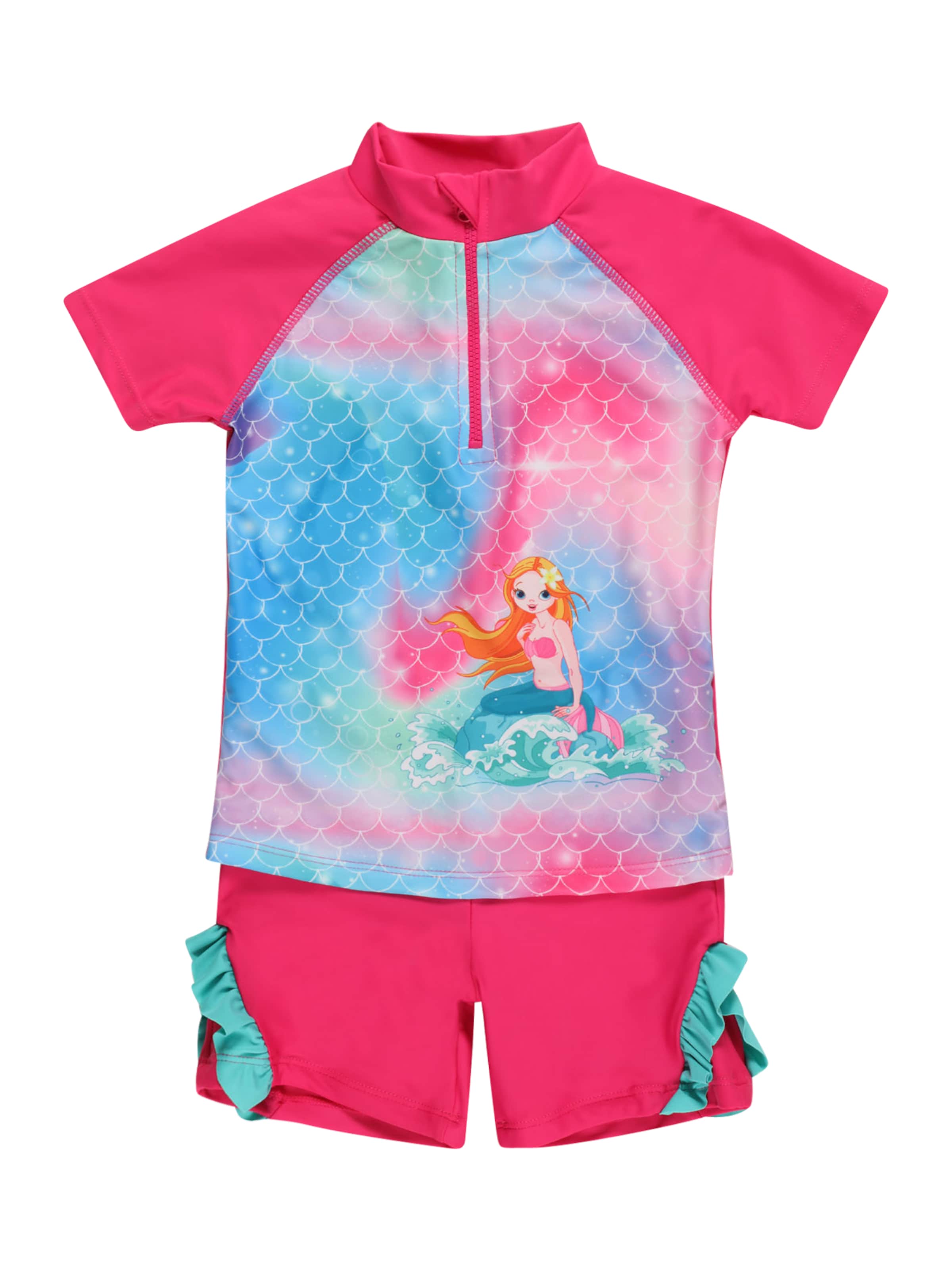 Protezione dai raggi UV 'Schwimmshirt + Badehose' di PLAYSHOES in rosa: frontale