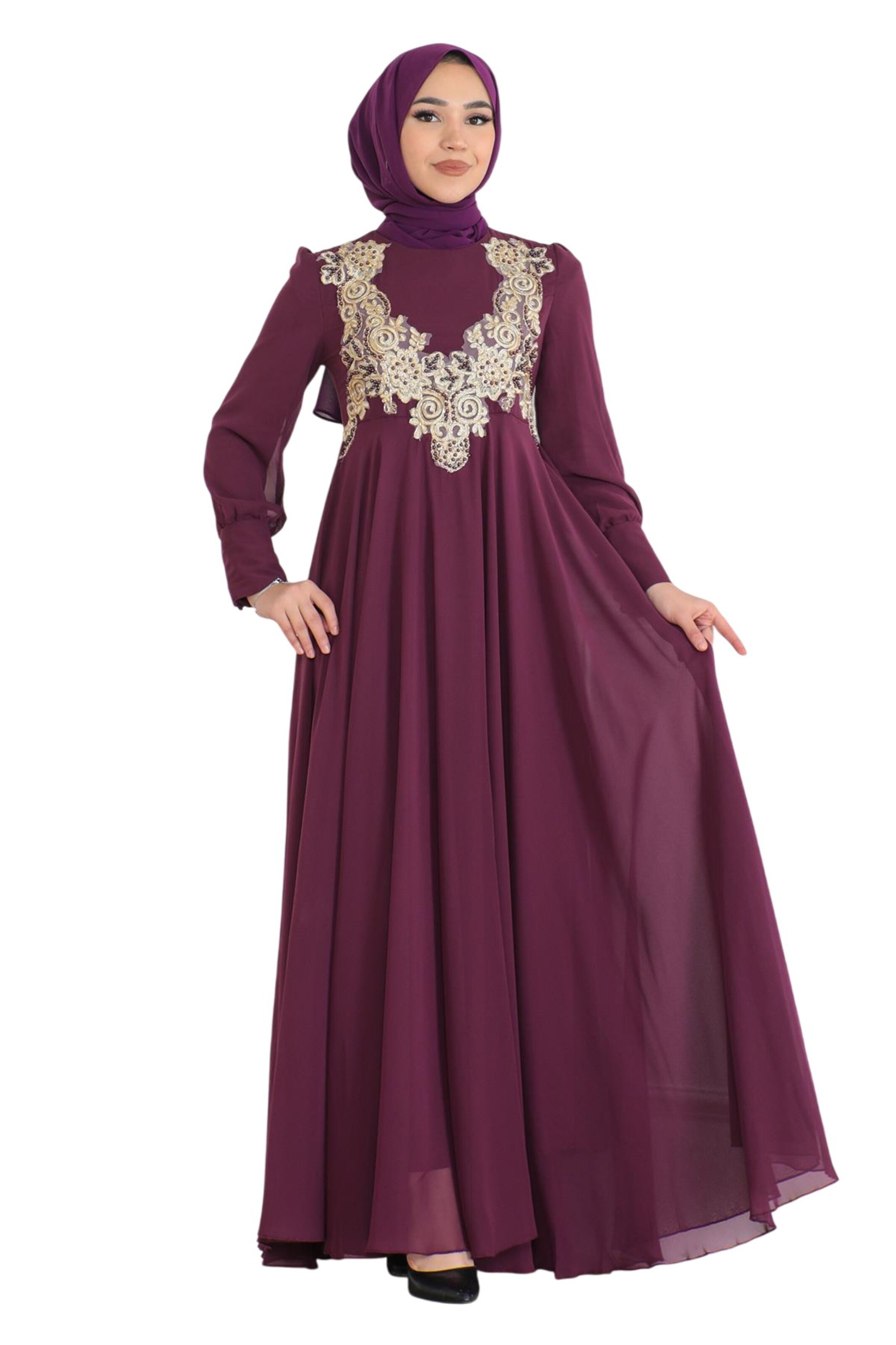 MODAMIHRAM Evening Dress in Red: front