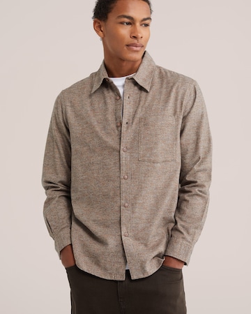 WE Fashion - Regular Fit Camisa em bege: frente