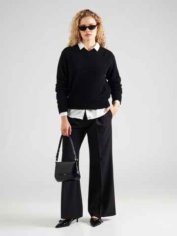 HUGO Loose fit Pleat-front trousers 'Hamaia' in Black