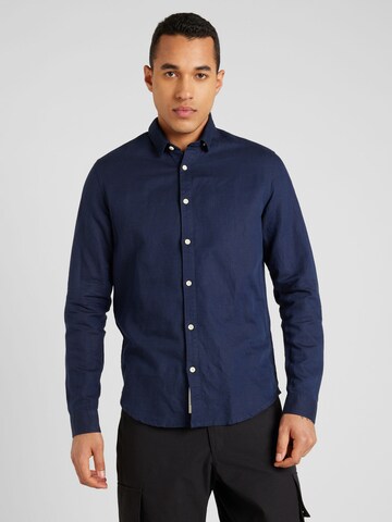 GARCIA Regular fit Button Up Shirt in Blue: front