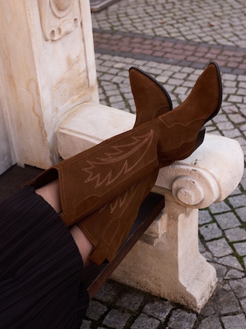 L37 HANDMADE SHOES - Botas de cowboy 'LET'S GET LOST' em castanho