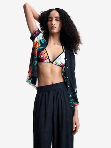 Desigual Wide leg Pants 'Tropical Fluid' in Black