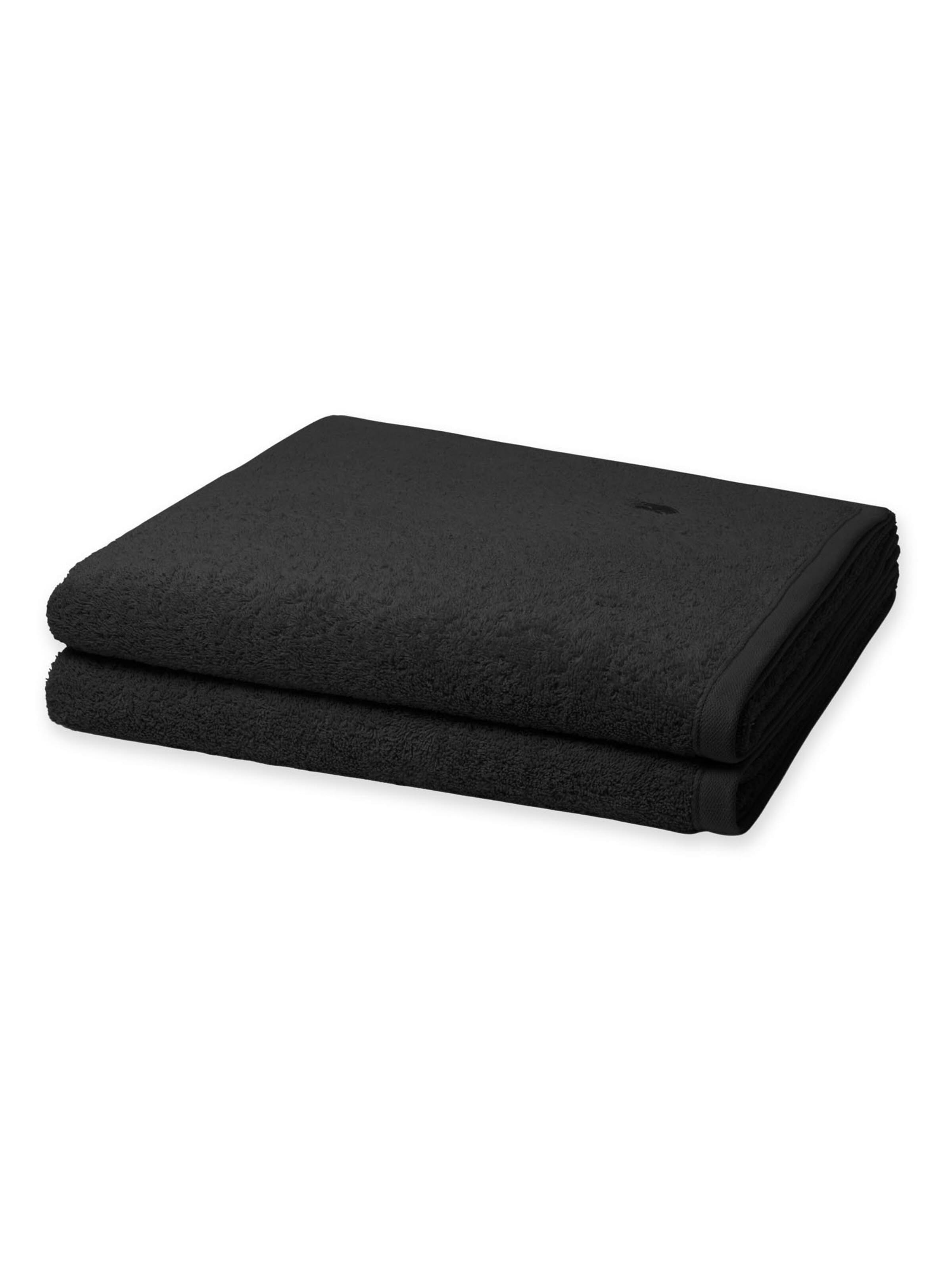 ROSS Handtuch 'Vita'‌‌‌‌‌‌‌‌‌‌ in Schwarz: Vorderseite