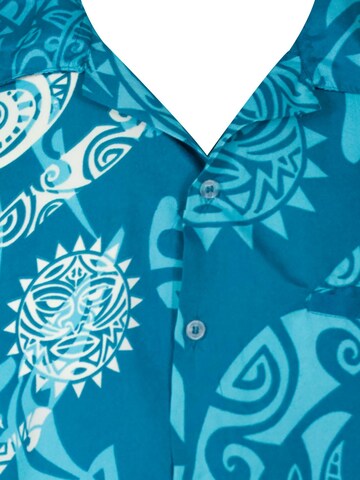King Kameha Shirt 'Maori Wedding' in Blauw