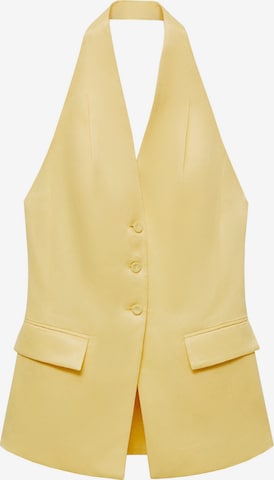 MANGO Suit Vest in Yellow: front