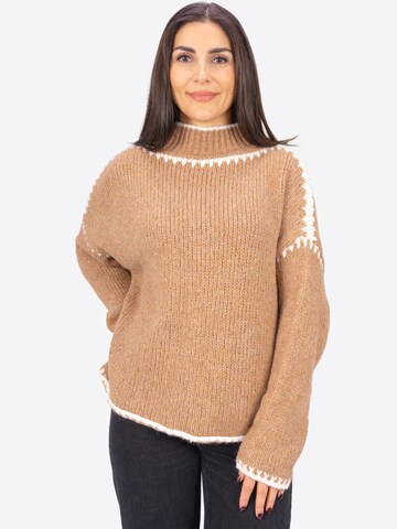 Pull-over 'JOLIE' Seasons of April en marron : devant