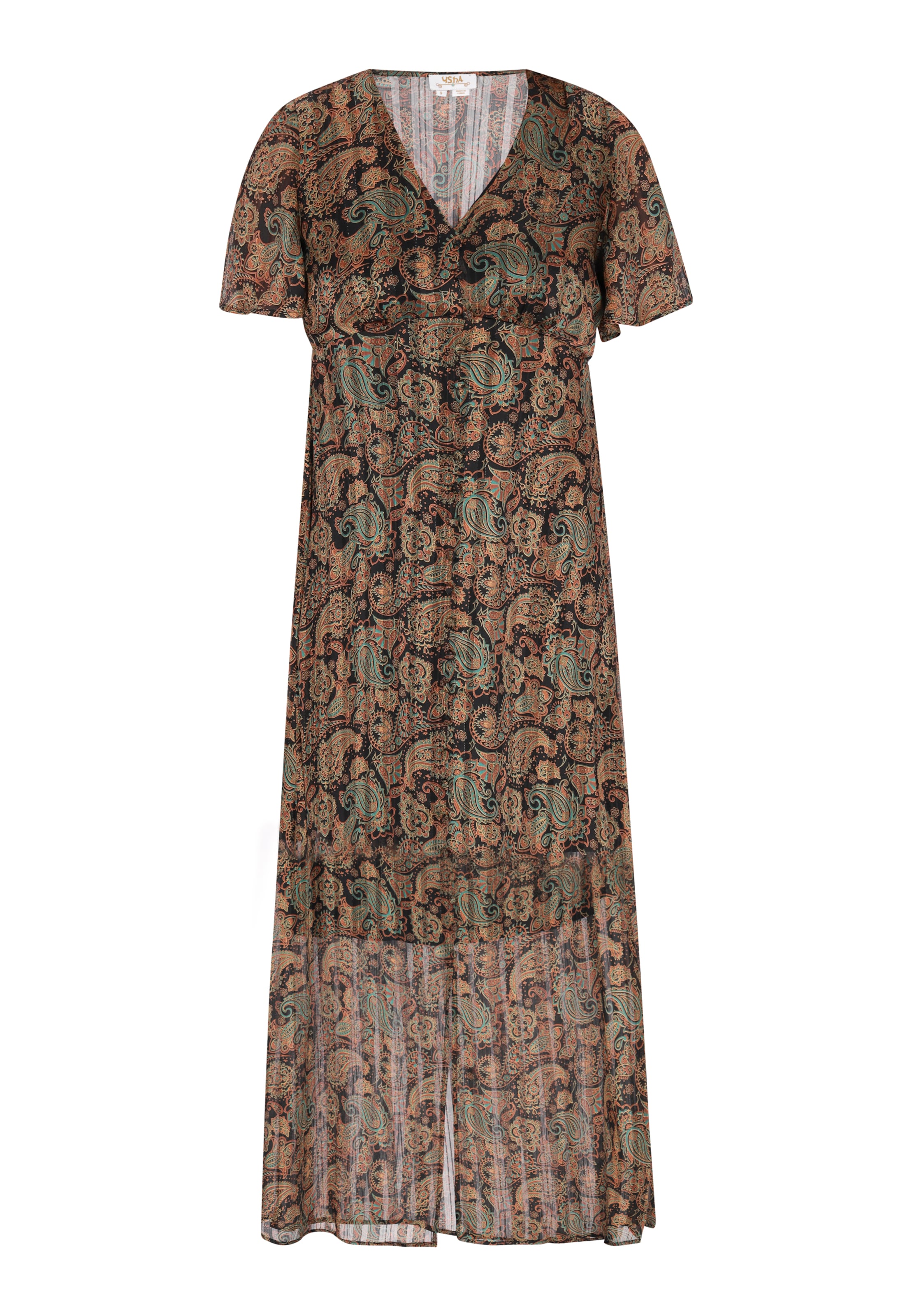 usha FESTIVALKošulja haljina 'Spring Summer' - crna boja: prednji dio