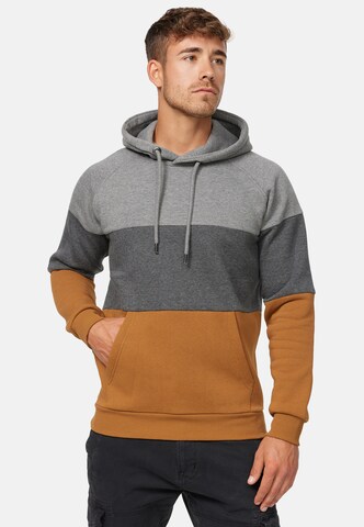 INDICODE JEANS Sweatshirt 'Donta' in Orange: front