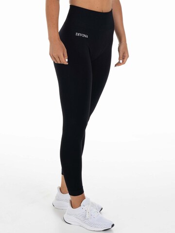Divina Skinny Sporthose 'Sleek' in Schwarz