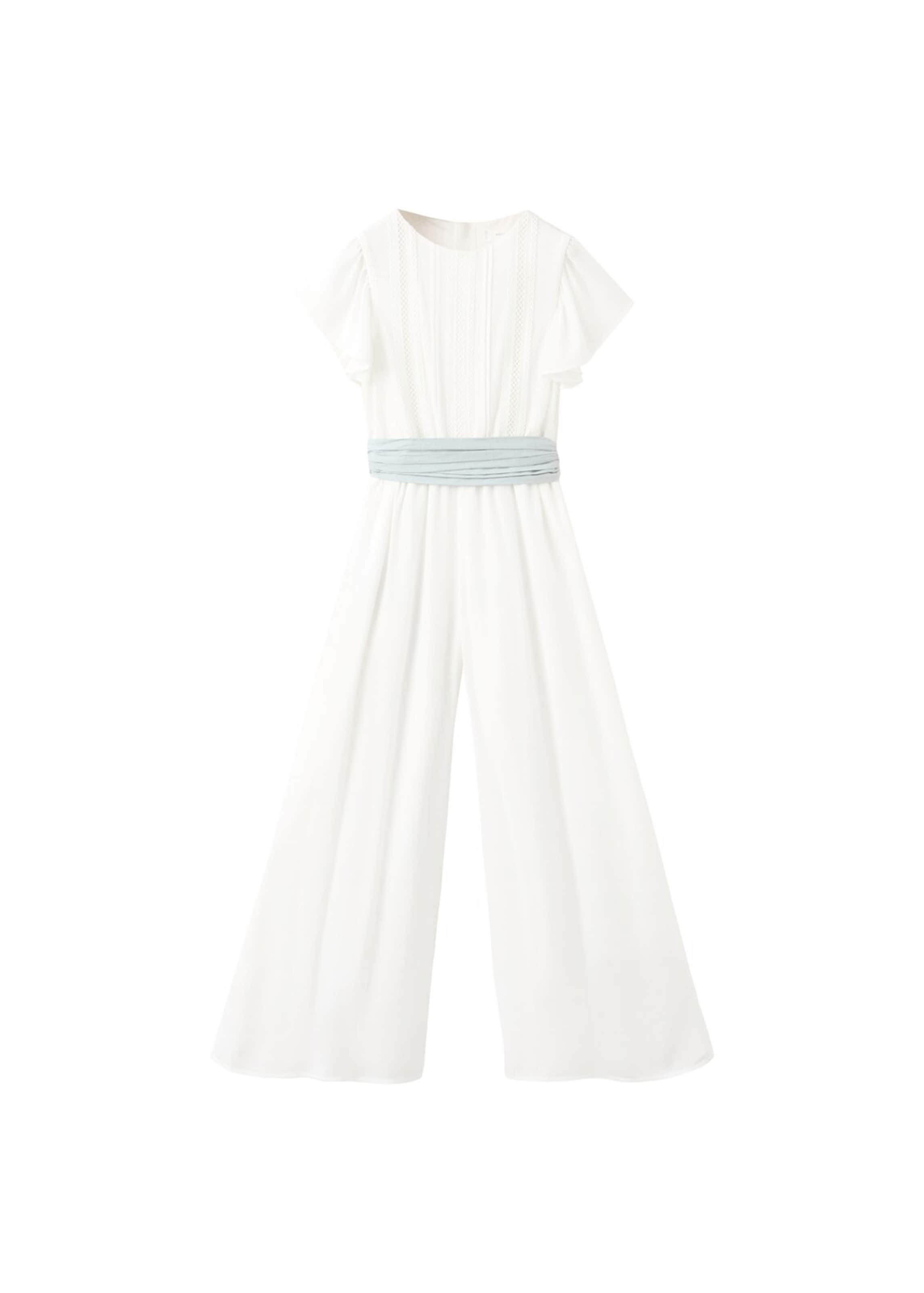 MANGO KIDS Dungarees 'Catalina' in White: front