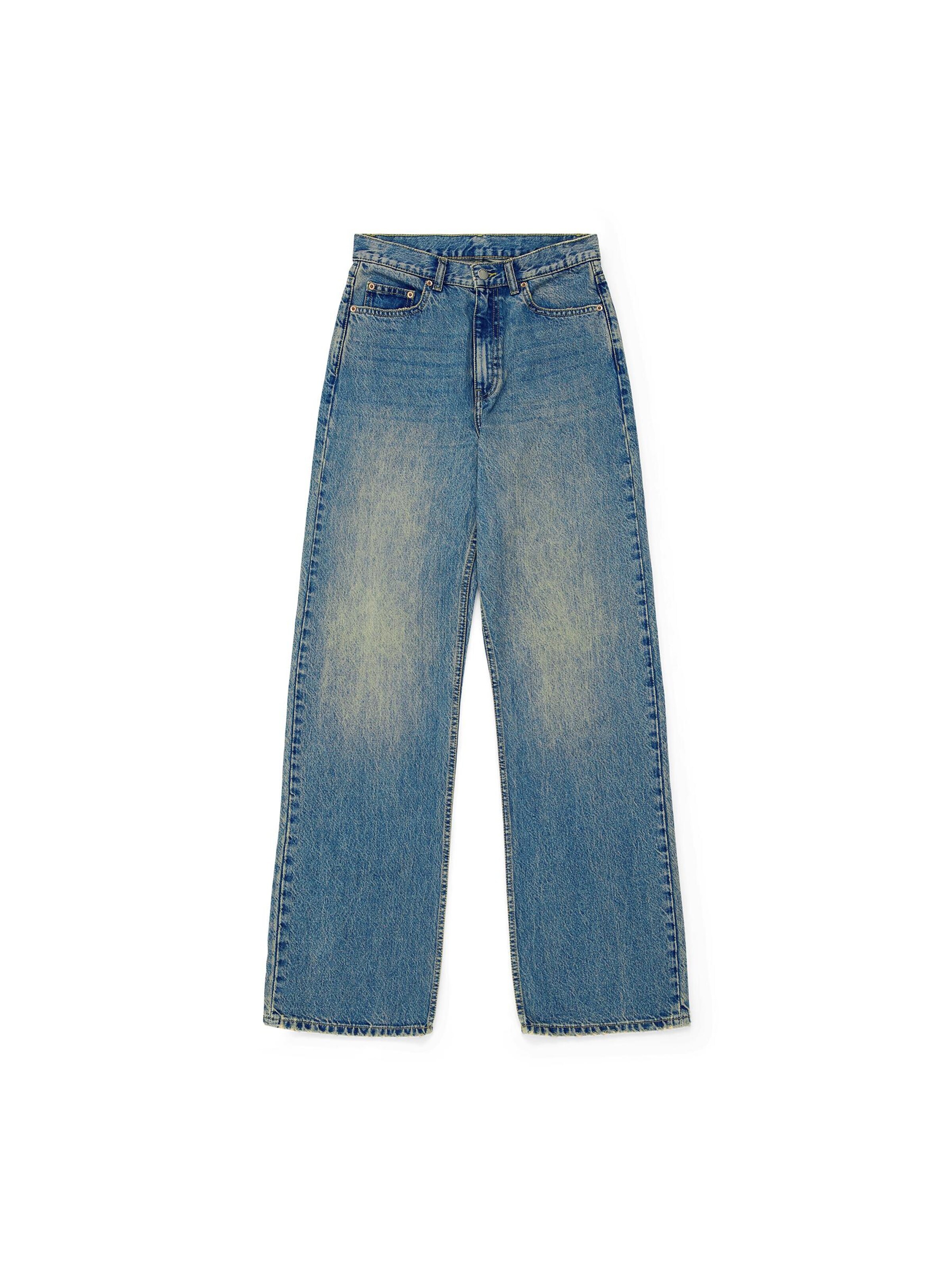 Dr. Denim Jeans 'Echo High Straight' in 24/30 in de kleur Blauw gemêleerd, Productweergave