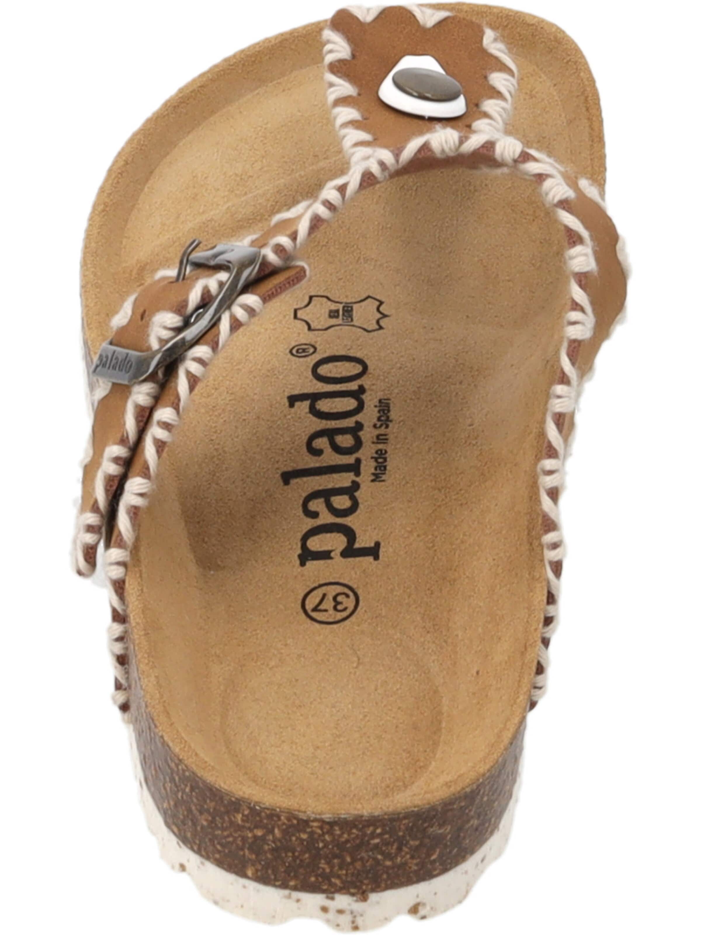 Palado T-bar sandals 'Palado Kos Stitch' in Brown