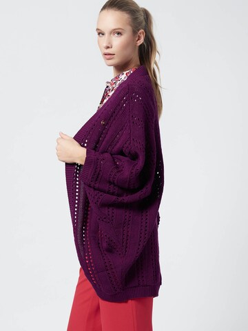 4funkyflavours Knit Cardigan in Purple: front