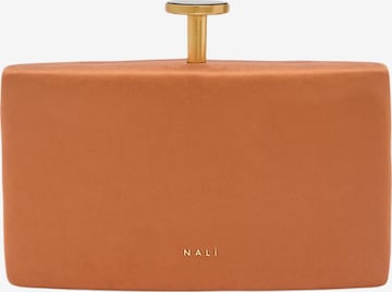 NALì Clutch 'TILLY' in Braun: Vorderseite