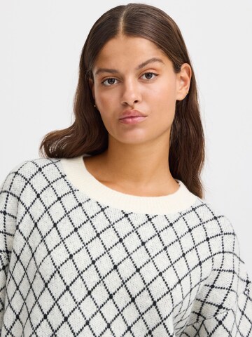 Pull-over 'Alvino' ICHI en blanc