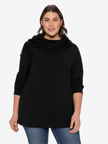 sheego by Joe Browns Sweatshirt in Black: front