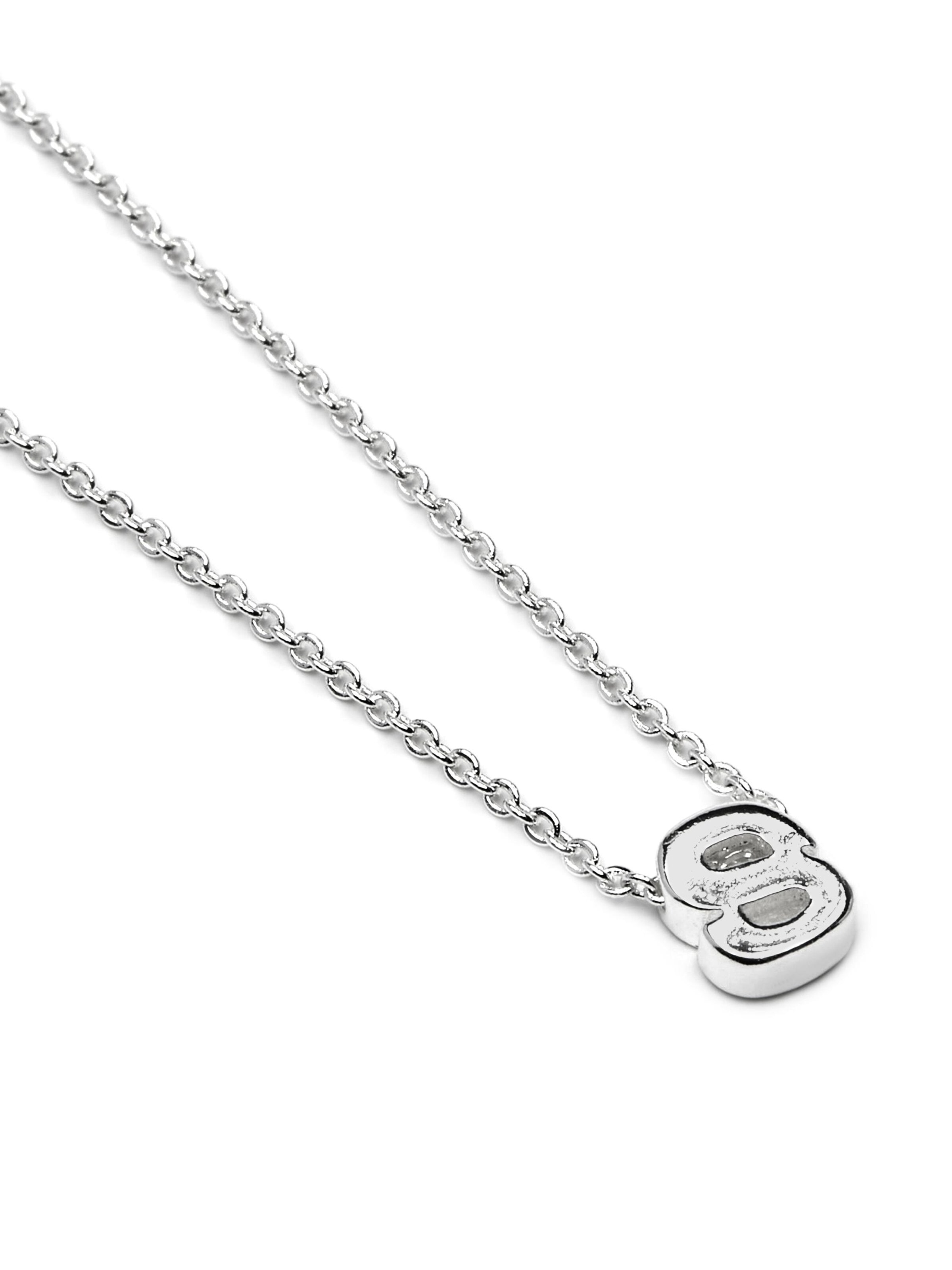 Luxenter Necklace 'Alphabet S' in Silver