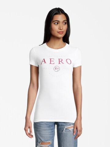 AÉROPOSTALE T-shirt i vit: framsida