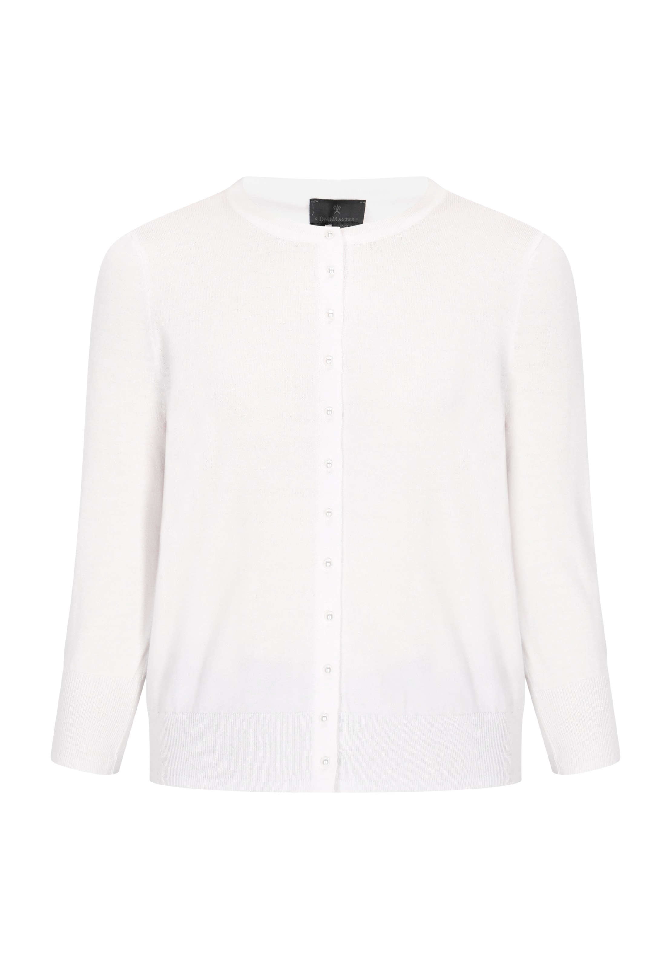 DreiMaster Klassik Strickjacke 'Everyday Fashion' in Weiß: Vorderseite