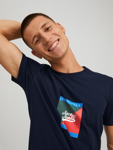 JACK & JONES Tričko 'Beckss' – modrá